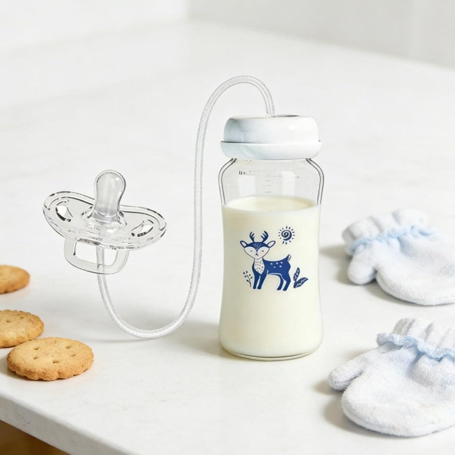 Amazon's Popular Creative Baby Bottle Hands-Free Feeding Device Wide-Mouth Pp Baby Bottle 300ml
