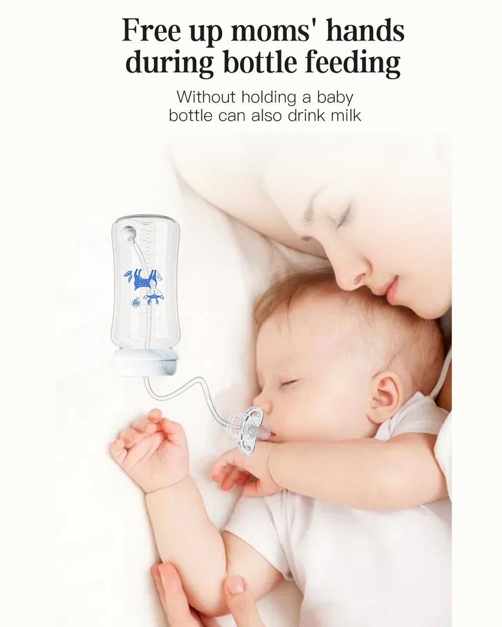 Amazon's Popular Creative Baby Bottle Hands-Free Feeding Device Wide-Mouth Pp Baby Bottle 300ml
