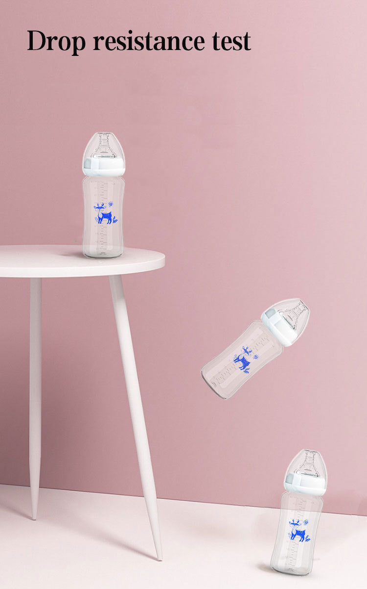 Amazon's Popular Creative Baby Bottle Hands-Free Feeding Device Wide-Mouth Pp Baby Bottle 300ml