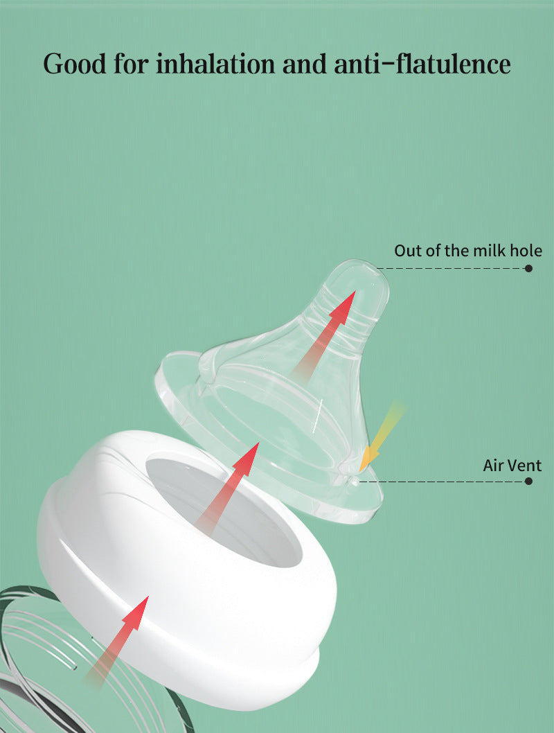 Amazon's Popular Creative Baby Bottle Hands-Free Feeding Device Wide-Mouth Pp Baby Bottle 300ml