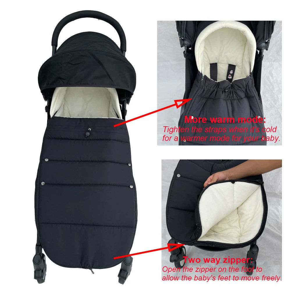 Universal Baby Stroller Footmuff  Warm Pram Waterproof Socks For Babyzen YOYO Baby Stroller Accessories