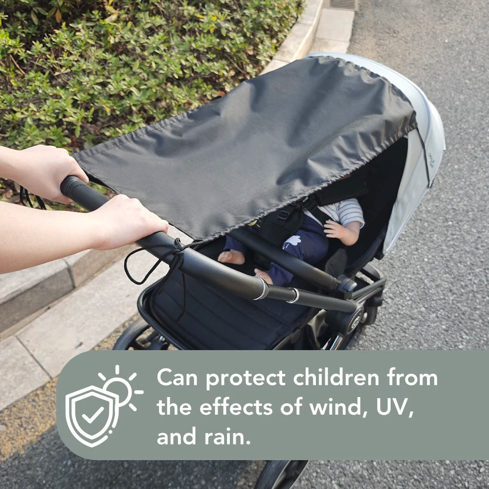 Baby Stroller Sun Shade, Universal Fit Baby Strollers Shade for Sun Protection with Viewing Window Water Resistant Sunshade