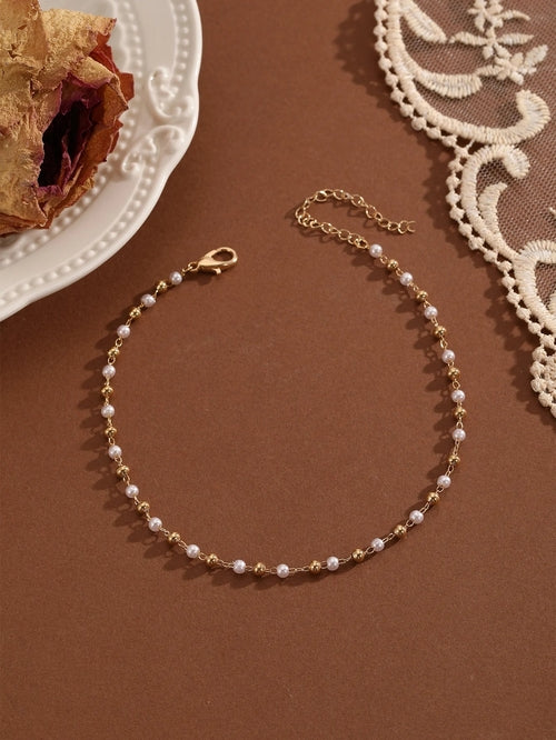 QIAMNI Summer Bohemia Crystal Cubic Zirconia Anklet For Women Girls